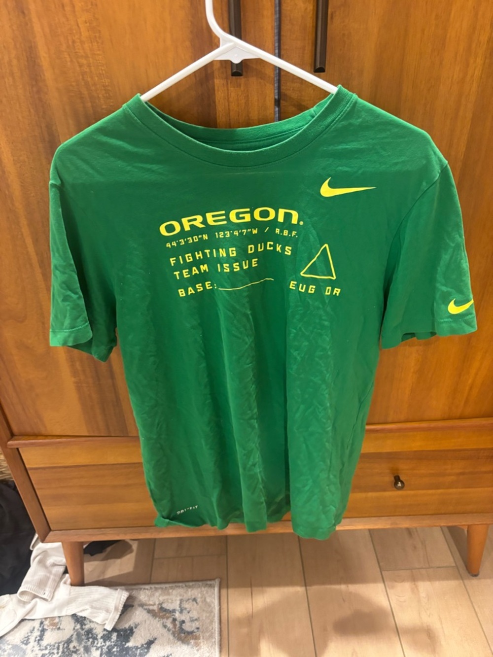 University of Oregon Nike Green Oregon Ducks Graphic Tee with Yellow Logo